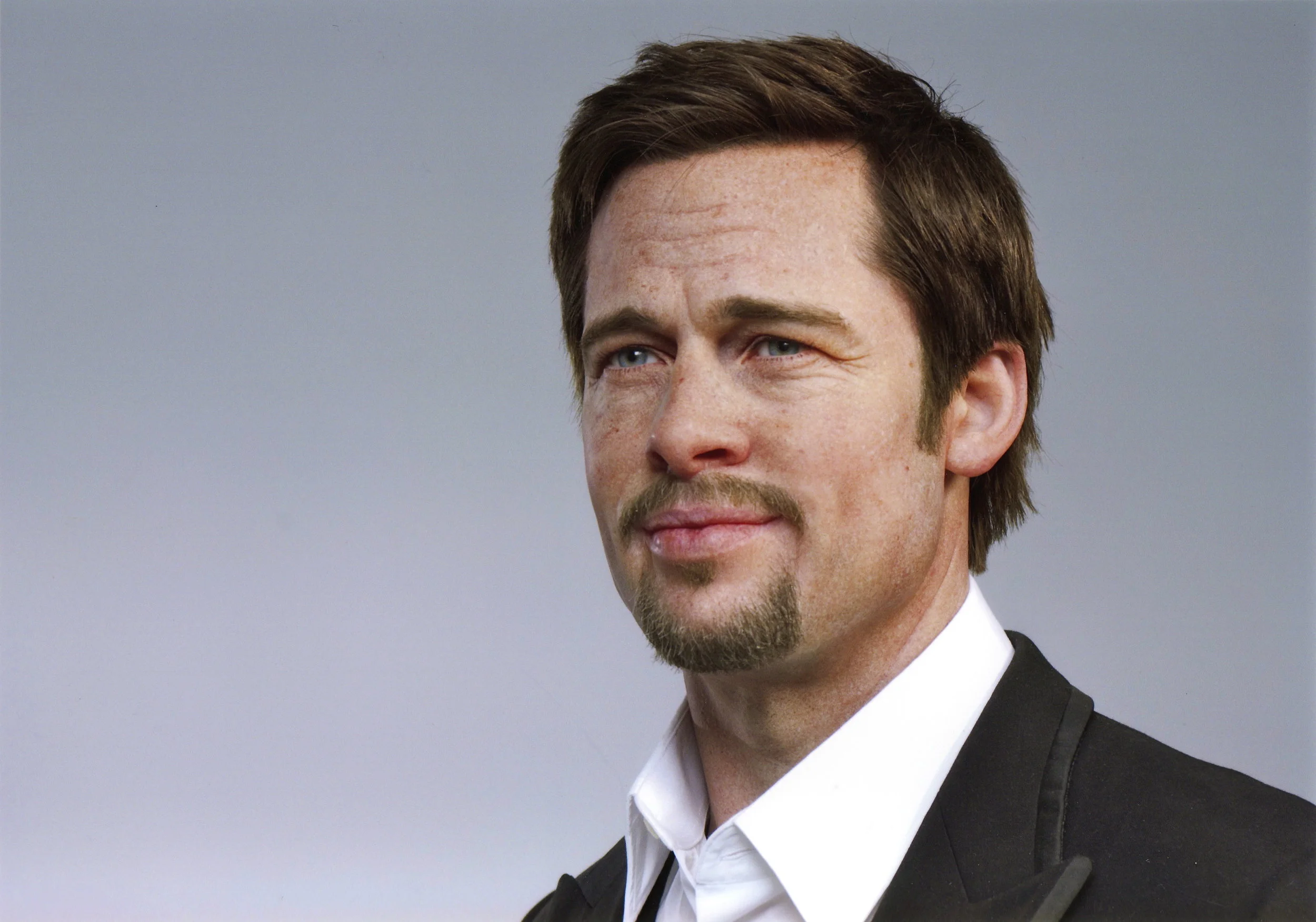 Brad Pitt hyper-realistic wax portrait