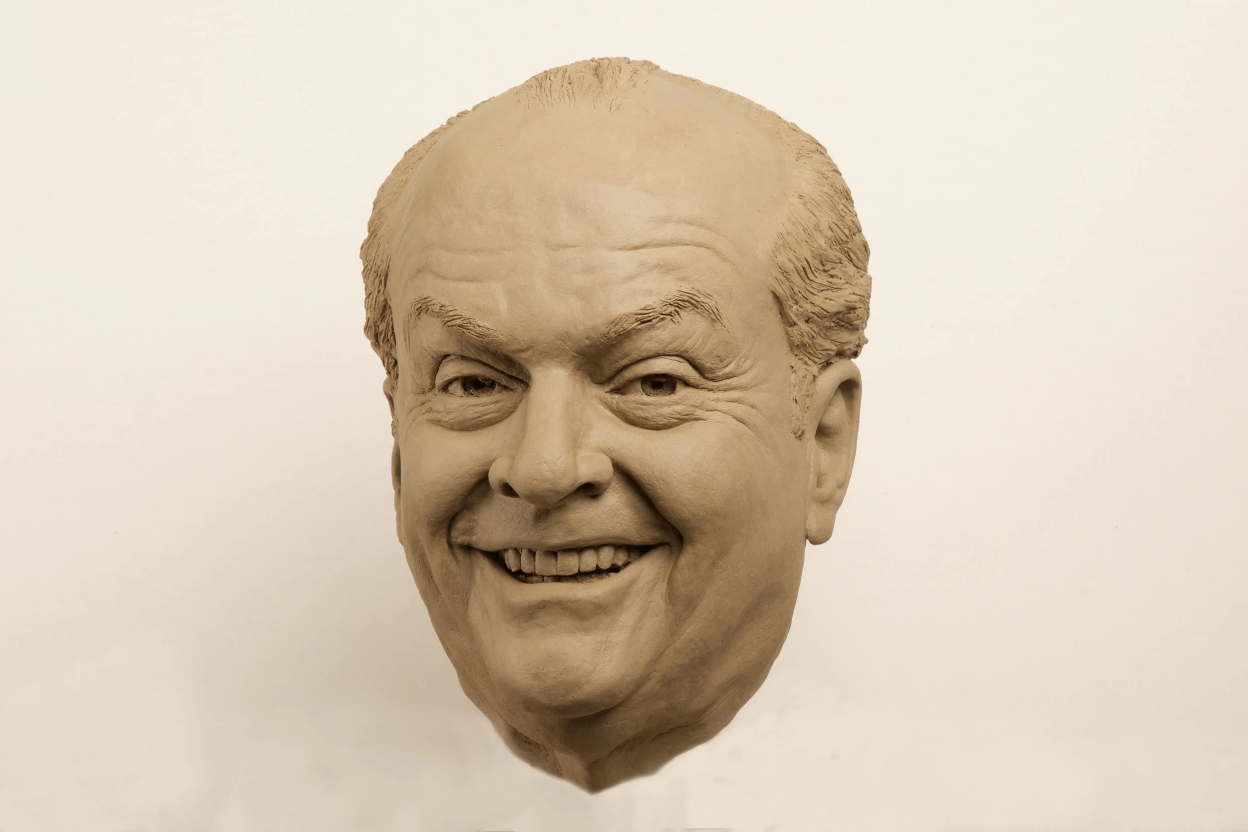 Jack Nicholson clay portrait sculpt