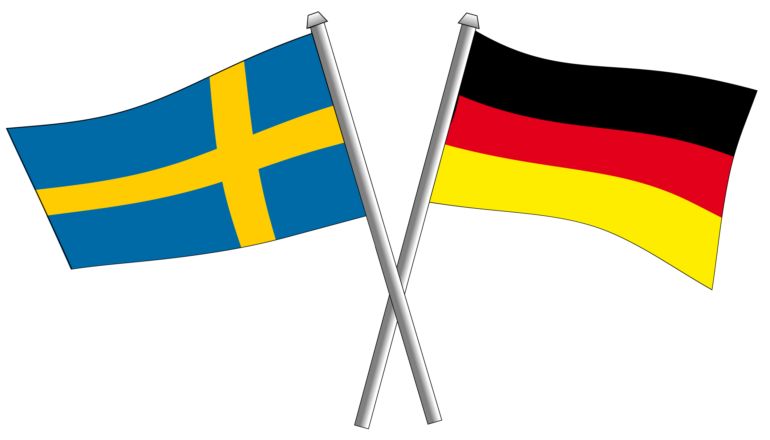 Deutsche und schwedische Flagge.png