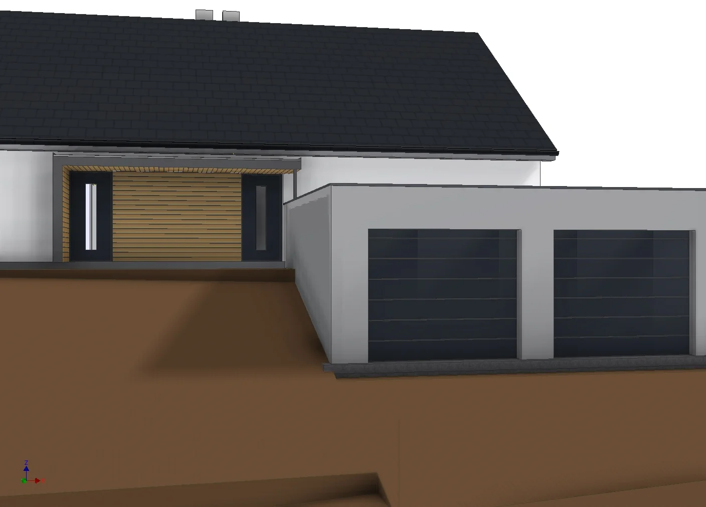  náhled na řešení vstupu do domu 