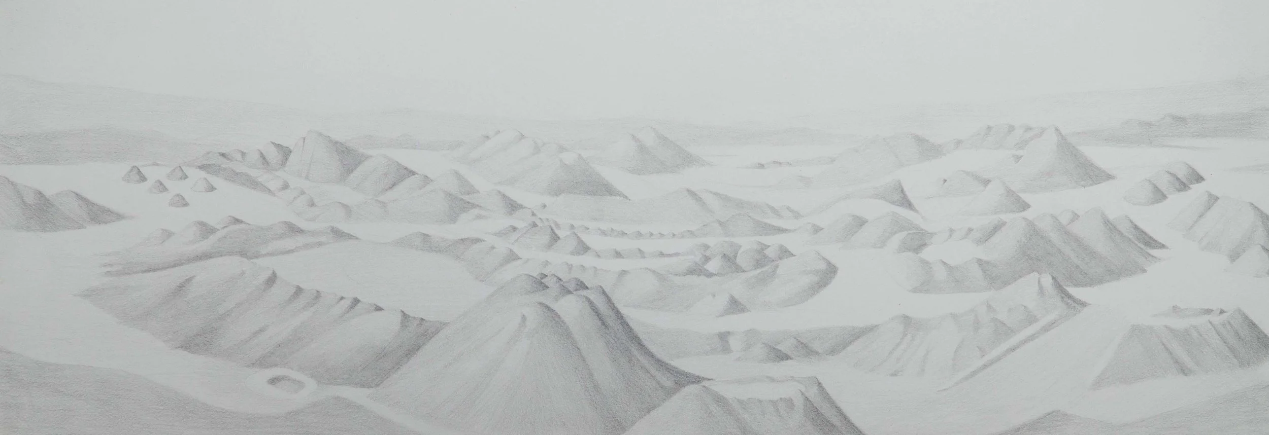   Marvine Collery.  Pencil on paper. 5 3/4 x 14 1/2 inches. 2018 