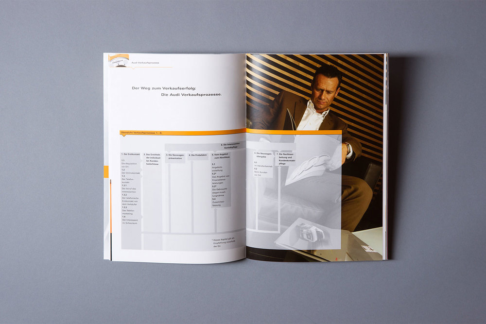  Broschüre mit detaillierten Informationen zu den Verkaufsprozessen der AUDI AG 
