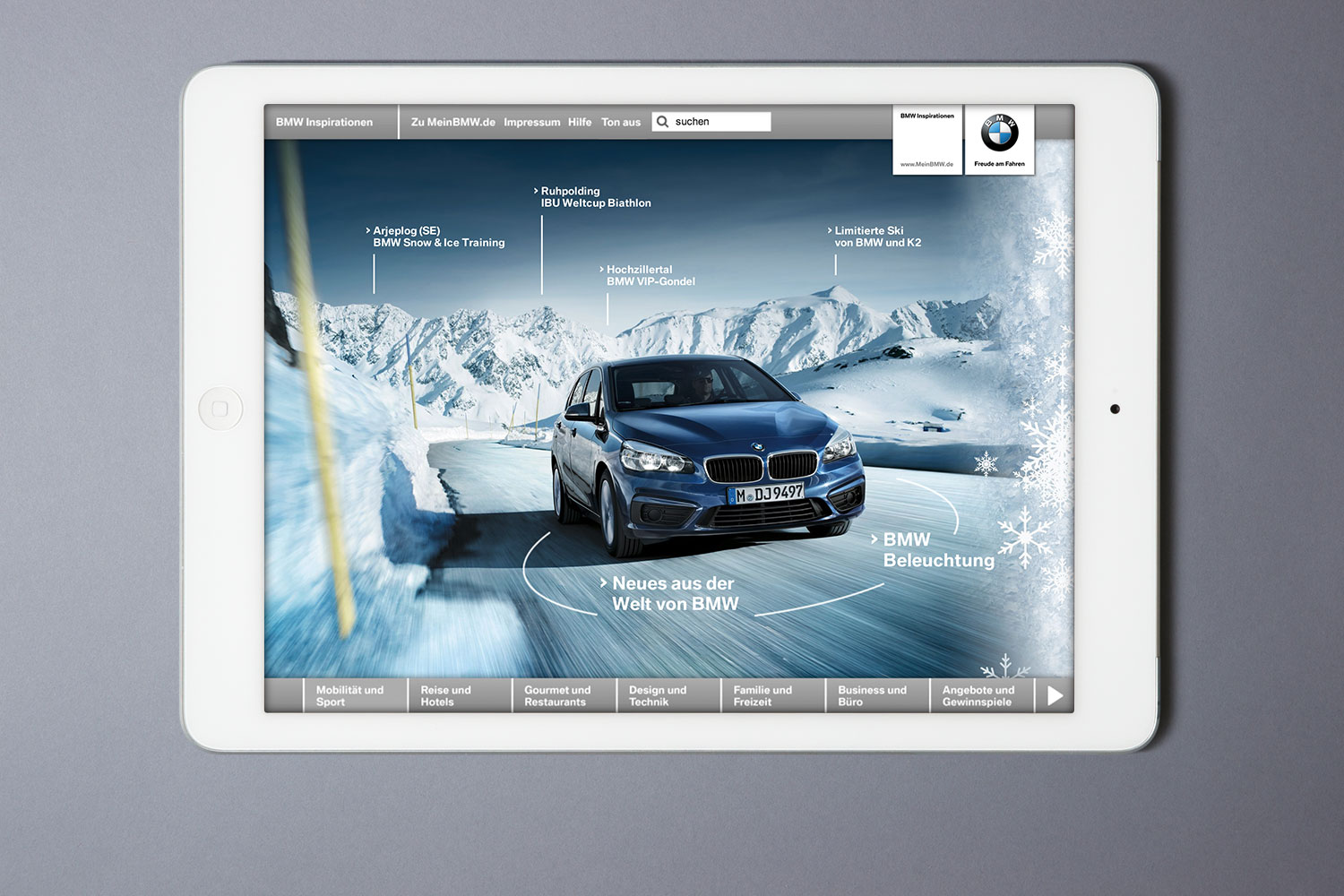  BMW Inspirationen Webportal und native App für IOS und Android (2014) 