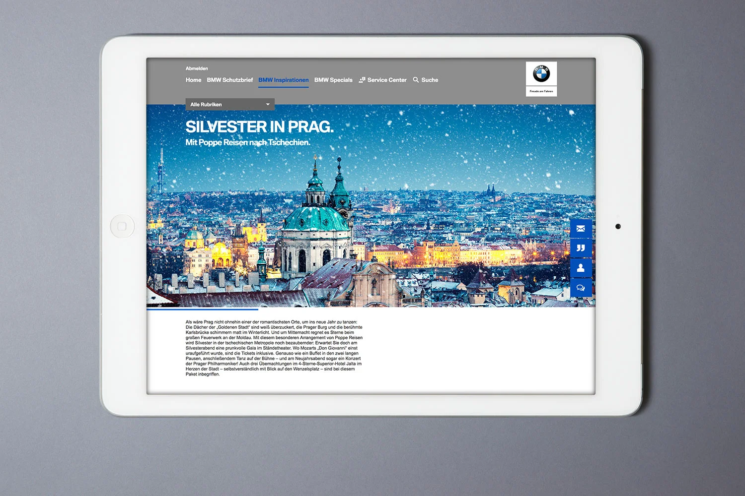 Neue BMW Inspirationen Präsenz auf dem MeinBMW Webportal (2016)