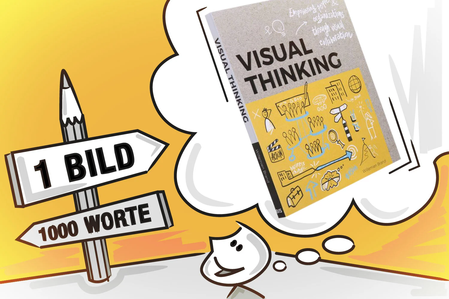 Das Cover des Buches „Visual Thinking“ von Willemien Brand, erschienen bei BIS Publishing. Grafik: Florian Wagner