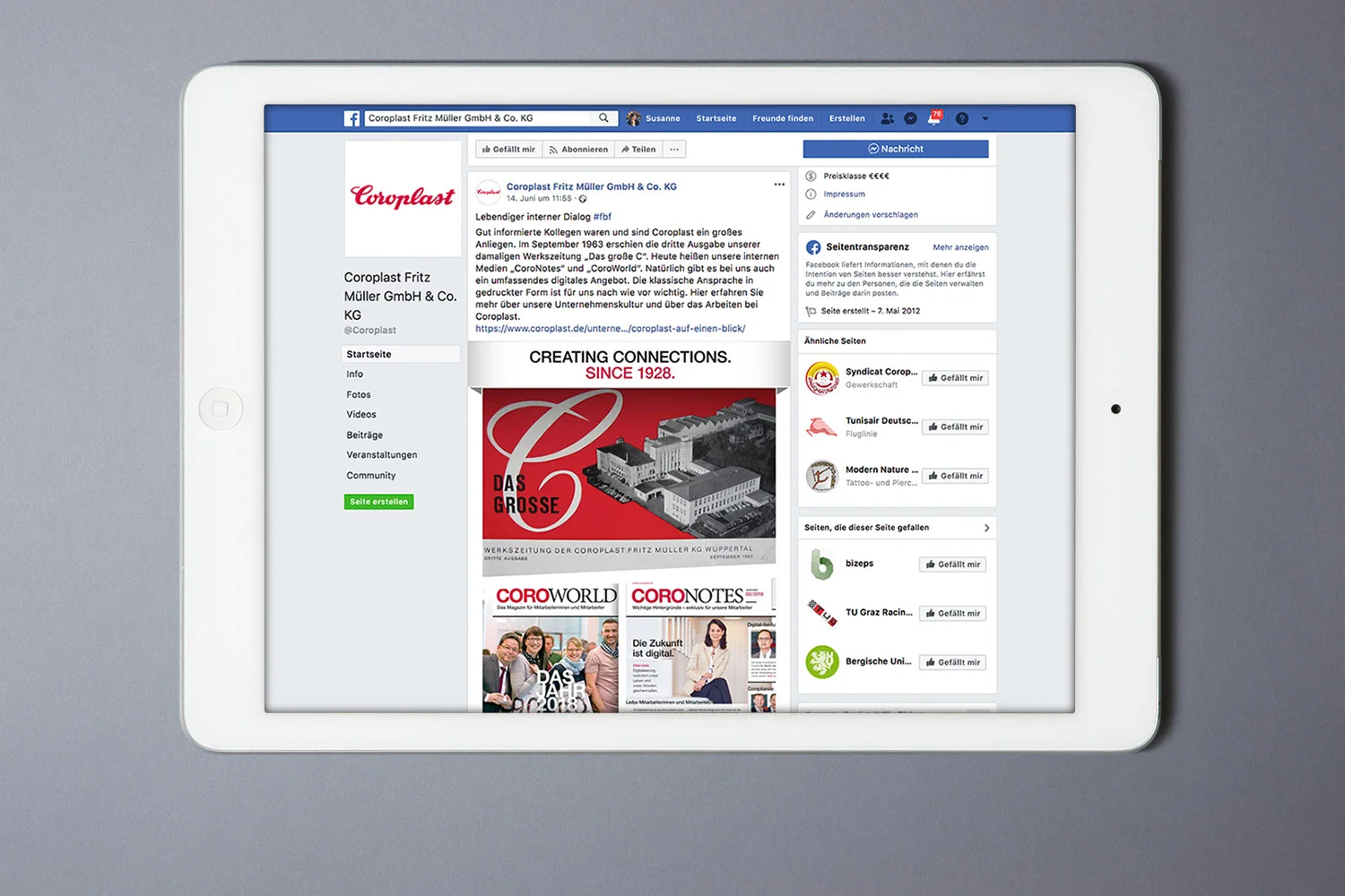 Coroplast, Social Media, Facebook