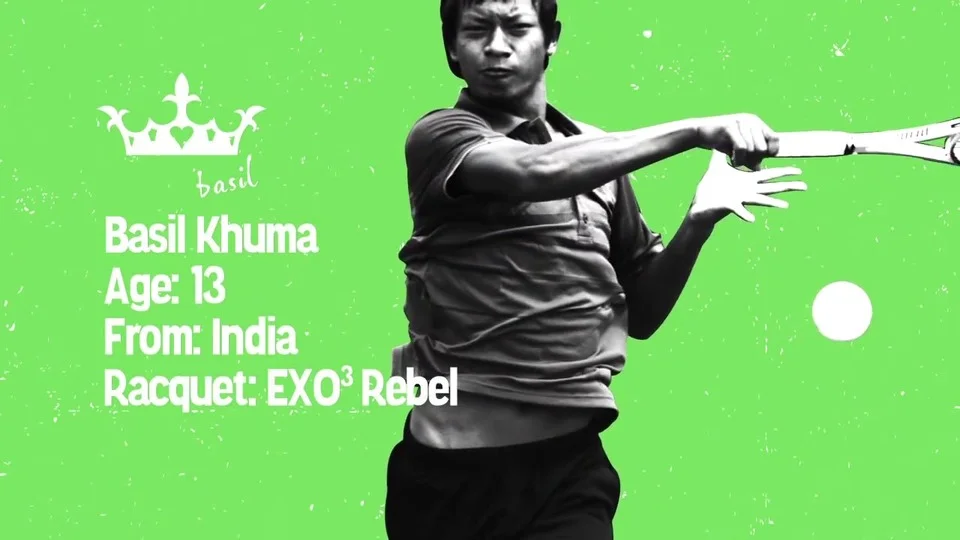 Prince Who's Next Athlete Basil Khuma and His Prince EXO3 Tennis Racket