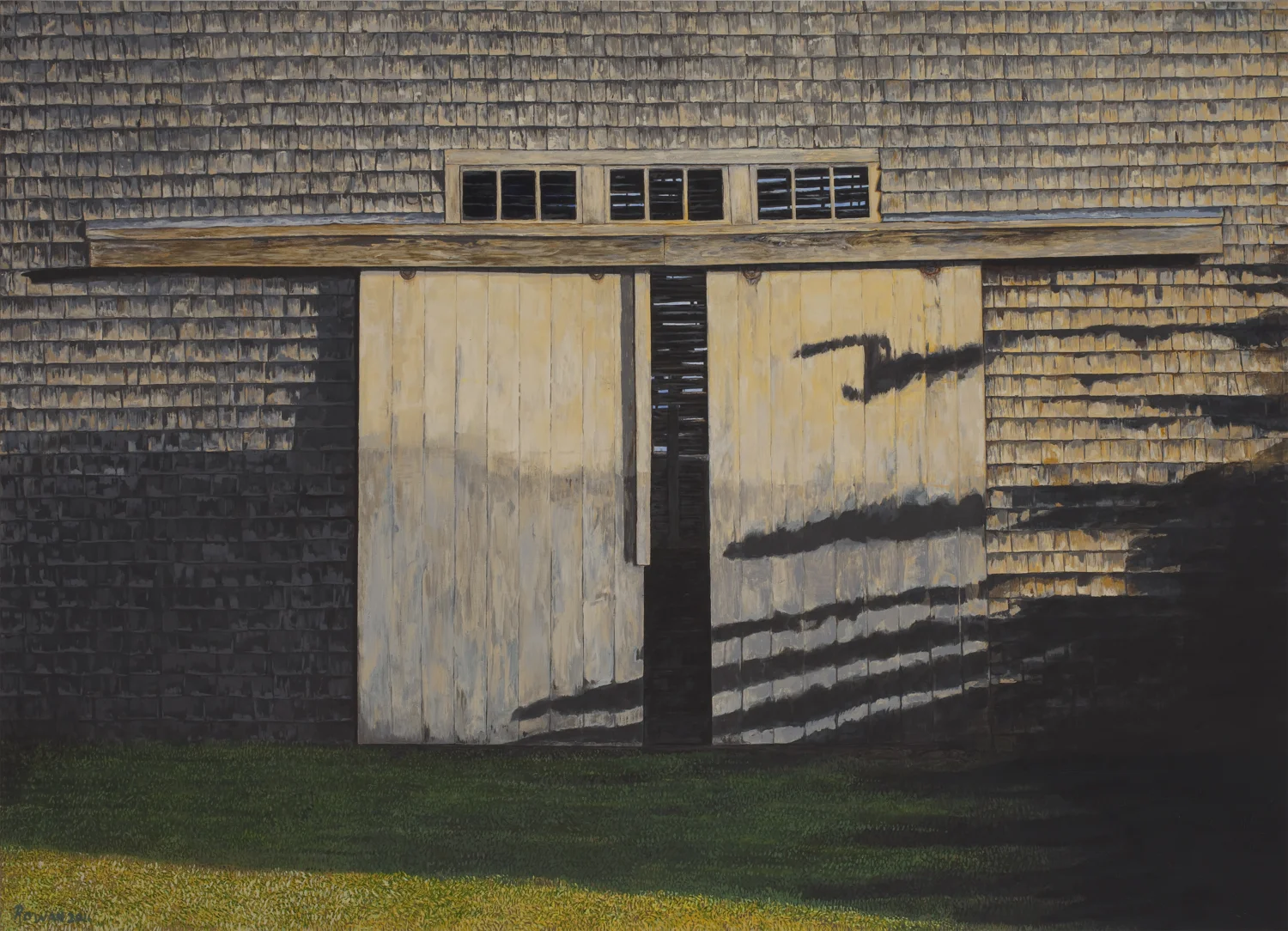  Flagg Barn Doors  Oil on panel  30" x 40"    