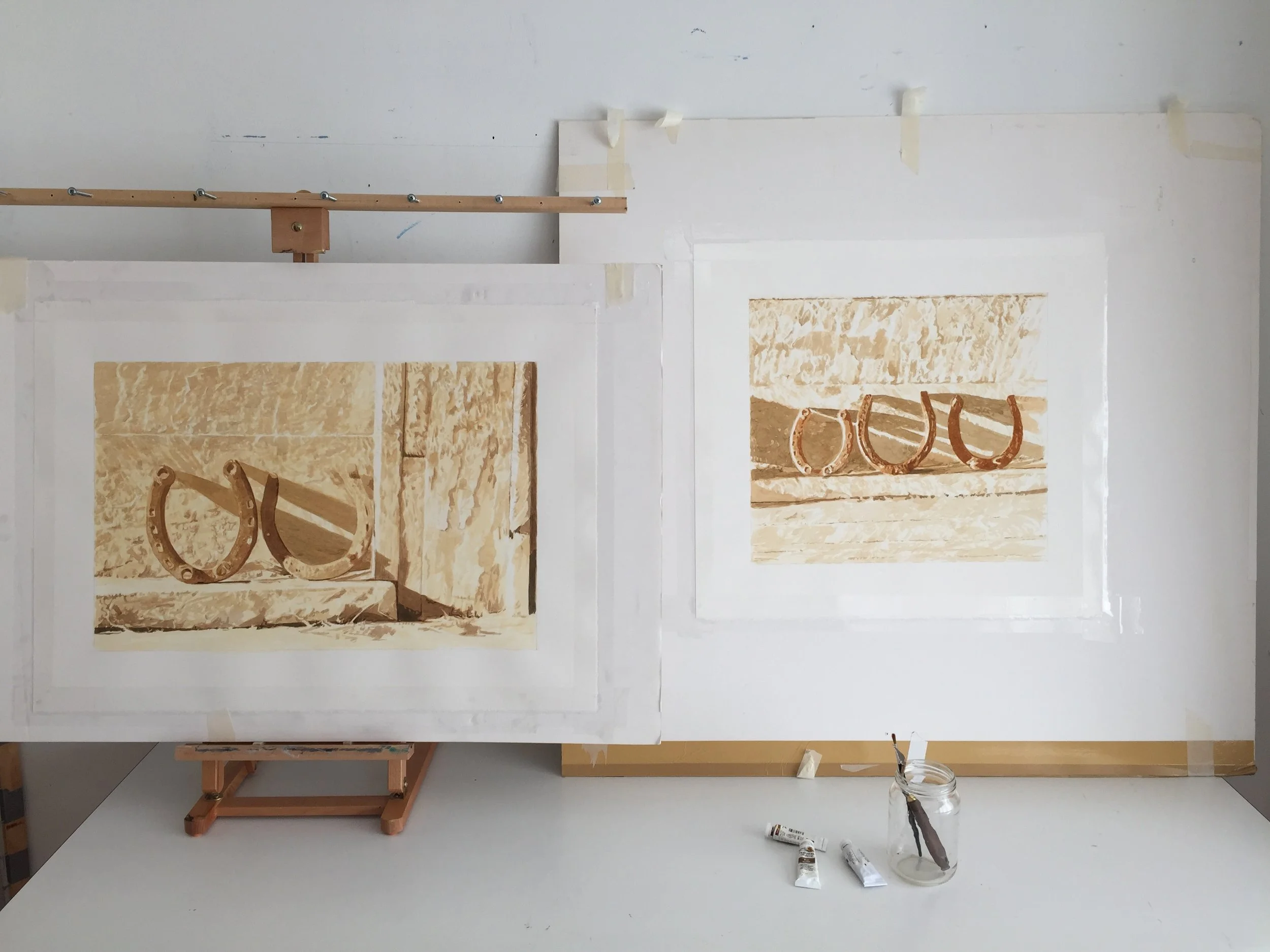 "Two and Three Horseshoes"