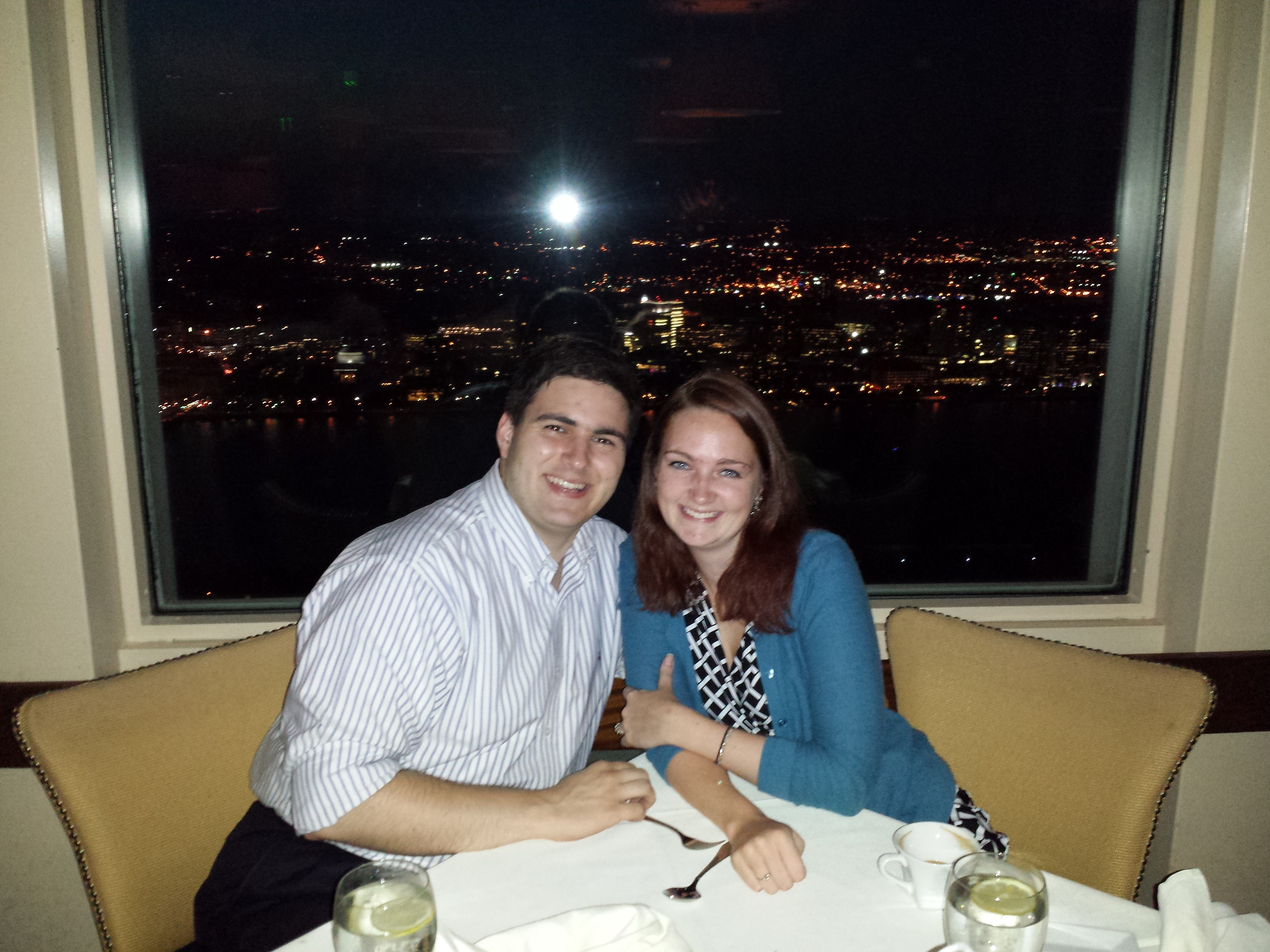 On the 51st floor of the Prudential tower, one floor above where we'll get married next year!