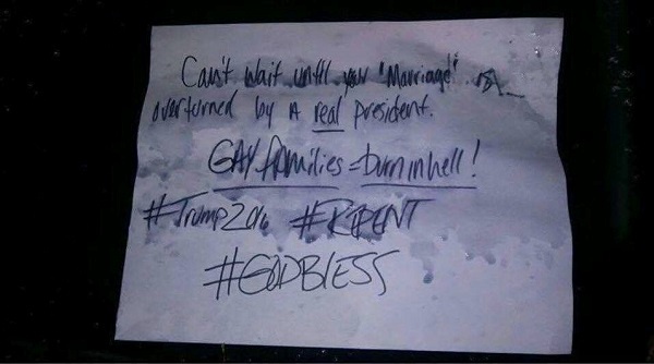 Left on a car in North Carolina