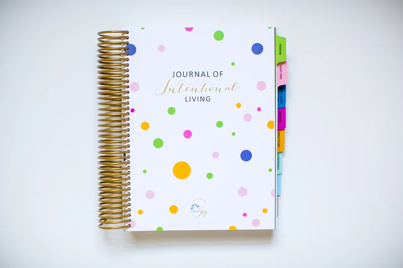 Journal of Intentional Living just for you and your relationship with Christ. The next page is a place for your Name and Date and Moments/Thoughts you never want to forget. A keepsake for years to come!