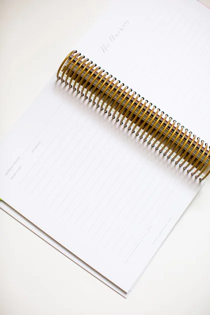 The prayer section. A place to write out your prayers and HIS ANSWERS! God is faithful!