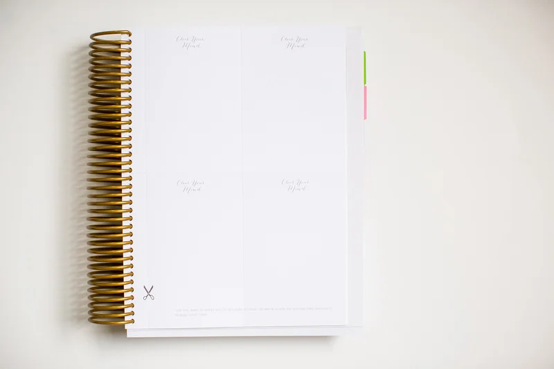 Clear Your Mind section is for all those distracting thoughts that you are reminded of *ONLY* when you finally sit down for your quiet time. When they come up, jot them down here, and these pages are perforated so you can take them with you and make sure they are completed later in the day! Love these!!!!