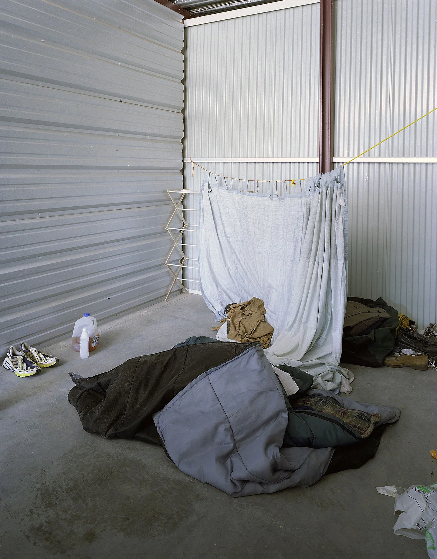 I couldn't stop thinking about it. I created a narrative in my head about the man (H.H.) who was hiding and sleeping there.