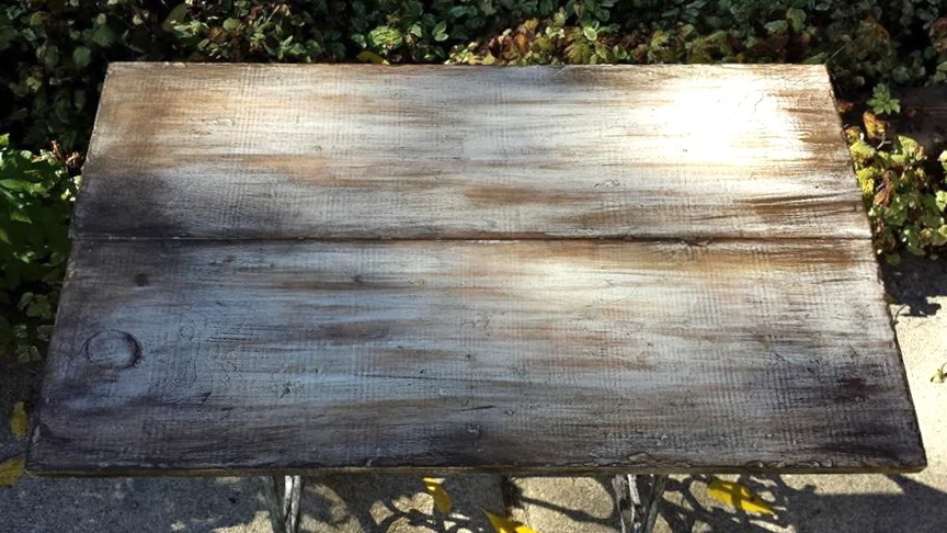 Cast Iron Sewing Table Paint Distress