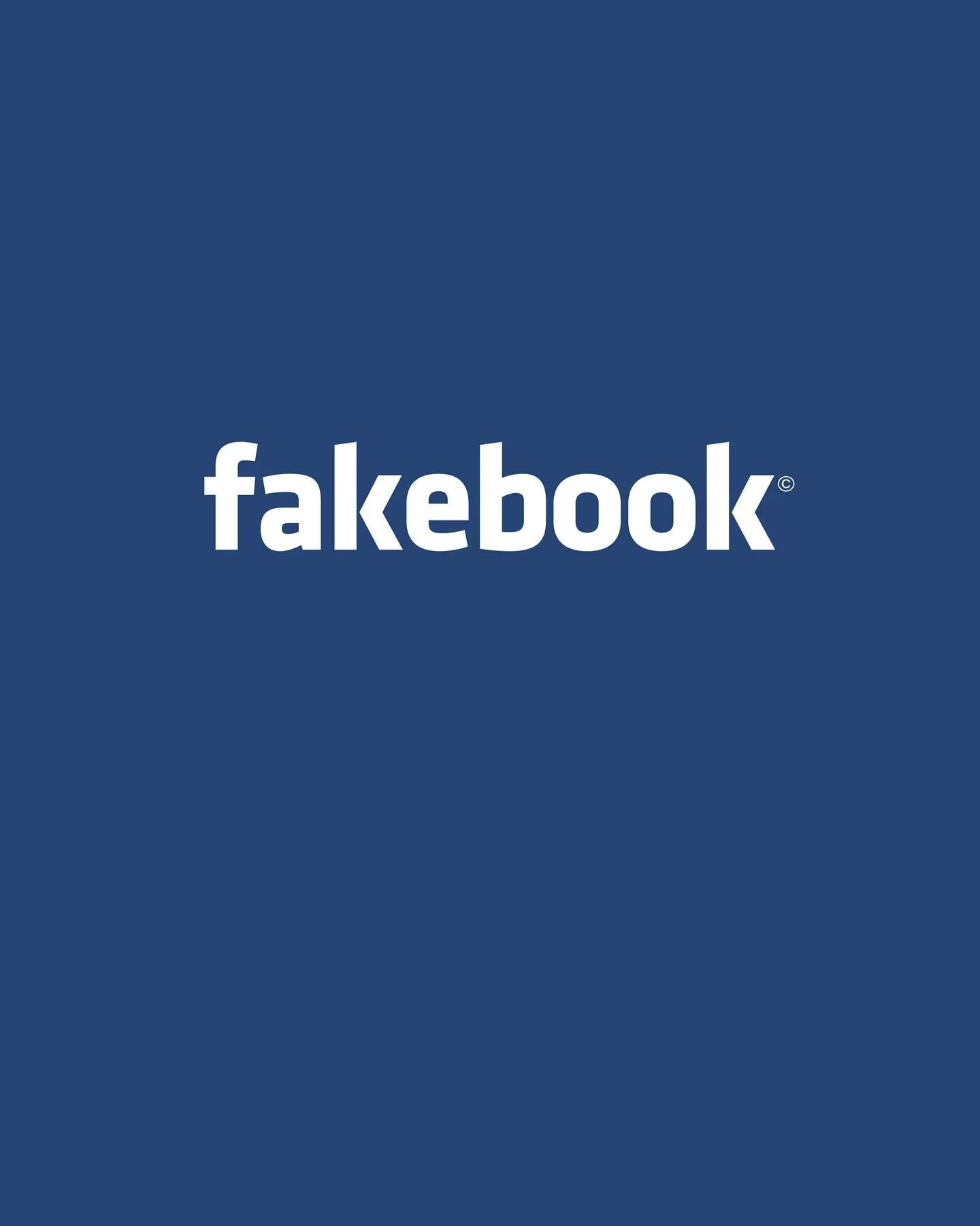 12.10.24 &lsquo;fakebook&rsquo; (Antisocial Media) 
Logotom - innrammet A5 digital print, utstilt og til salgs @Foajeen...💙 Pris ved foresp&oslash;rsel.