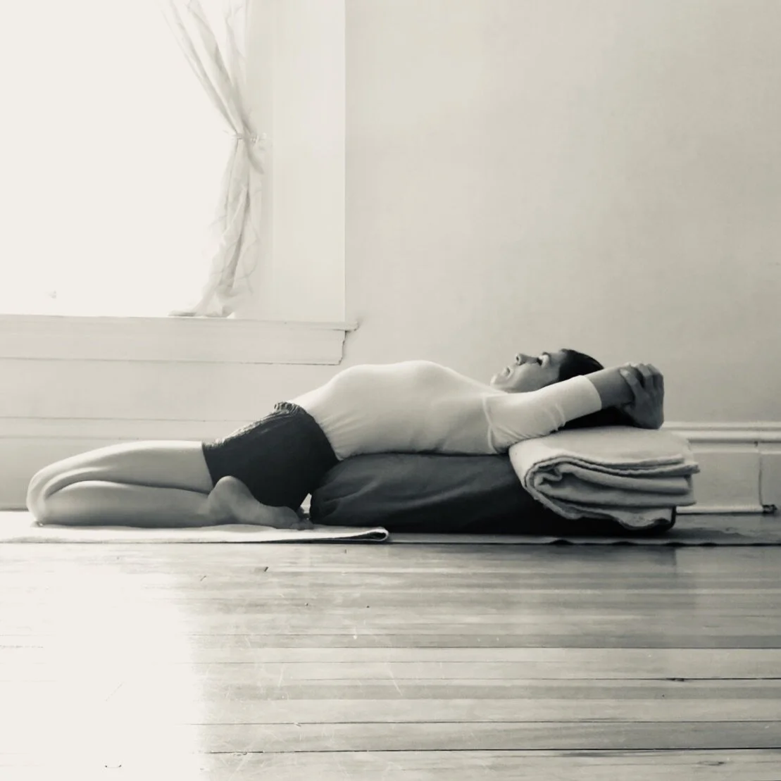 Supta Virasana with support