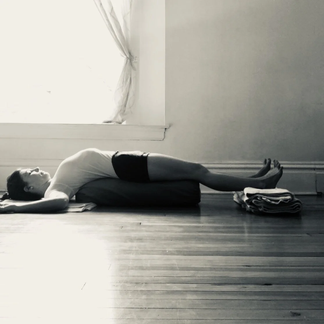 Setu Bandha Sarvangasana with support