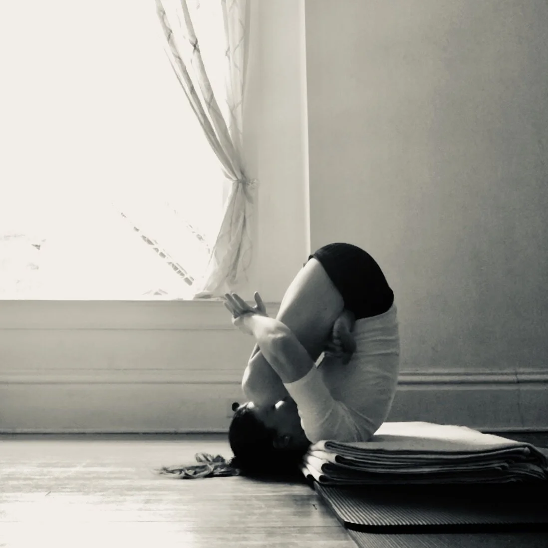 Pindasana in Sarvangasana