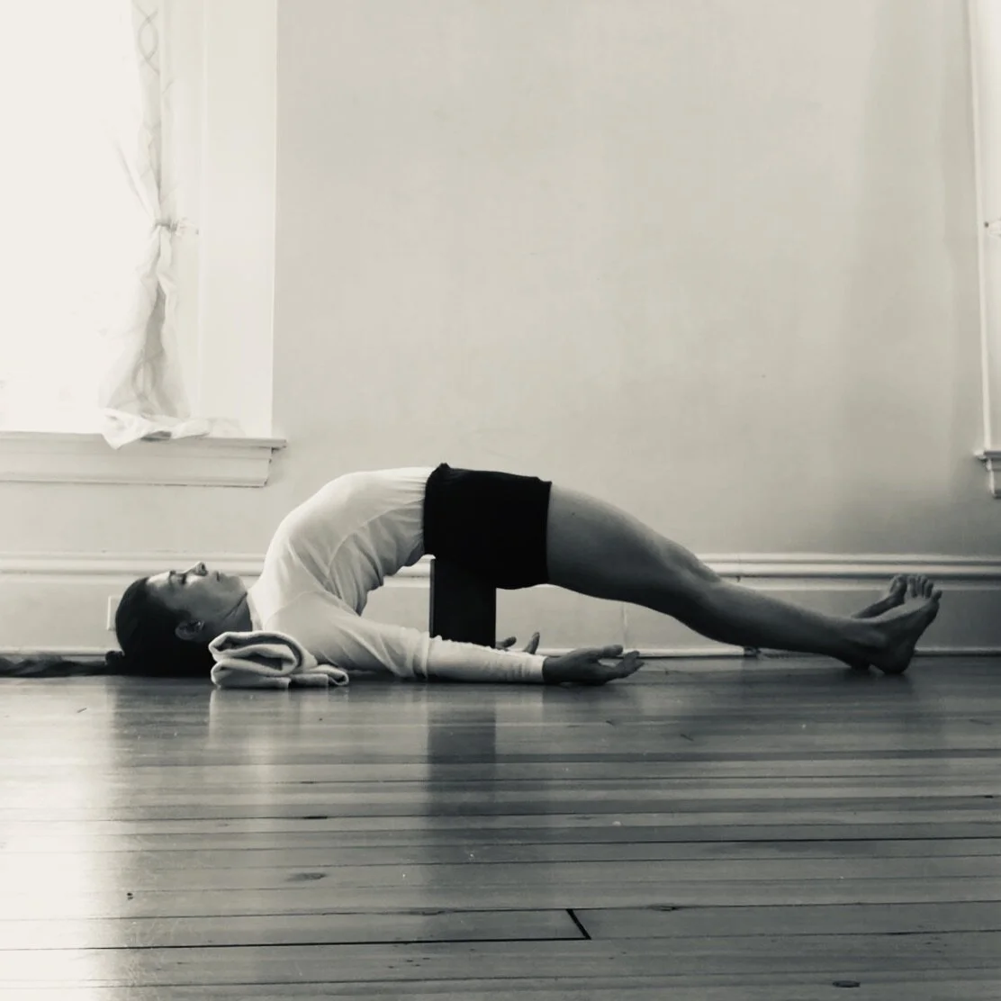 Setu Bandha Sarvangasana with block