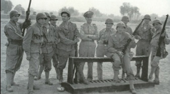 Army Signal Corps’ “Fort Fox,” Hollywood, c. 1944. Dr. Seuss second from right, Lee Katz far left.