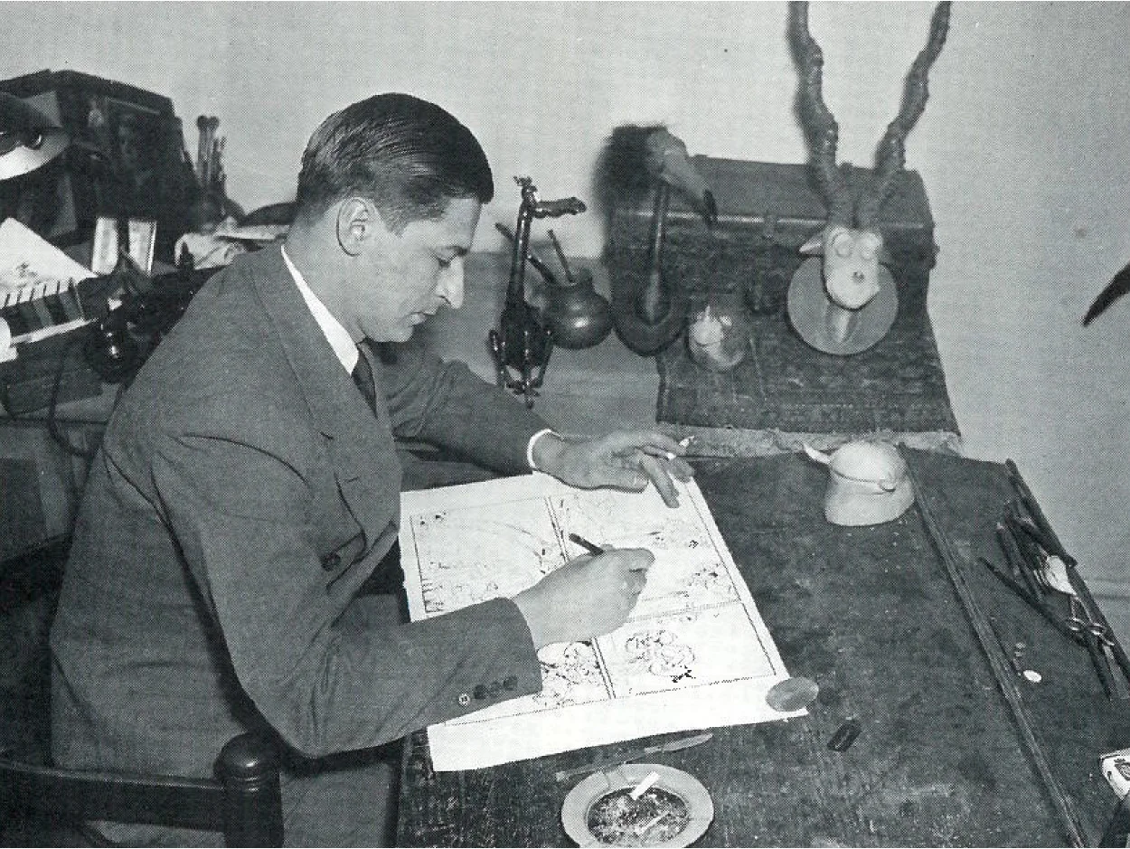 Original Walrus on Ted’s desk, photographed in 1935