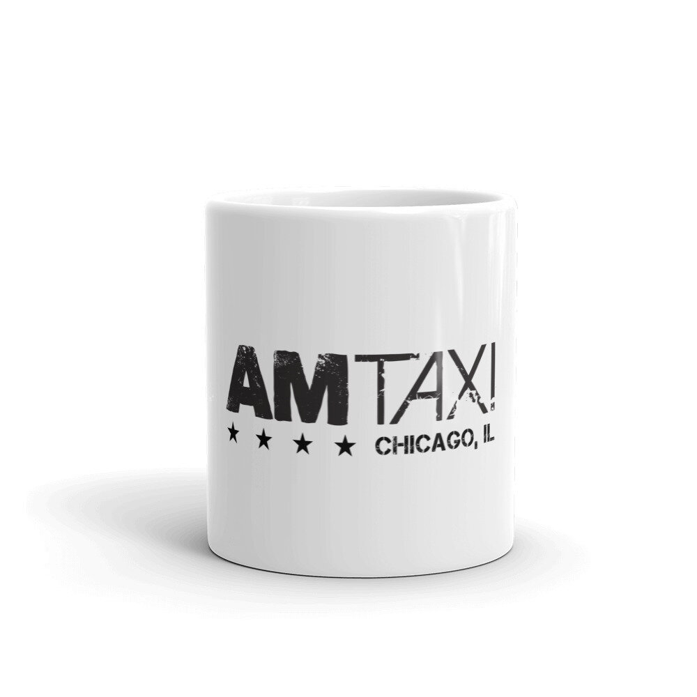 AM Taxi White 11 Ounce Mug