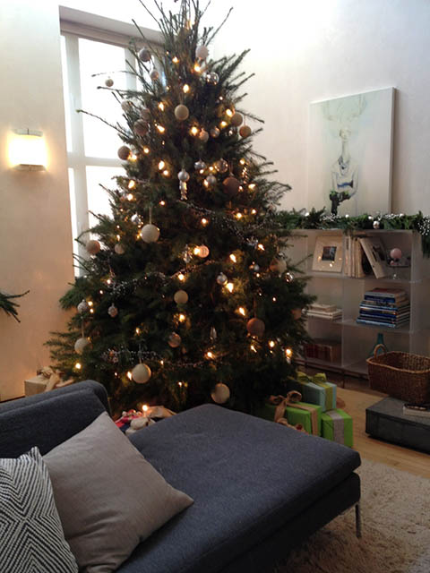 Big Real Christmas Tree in Third Floor Living room