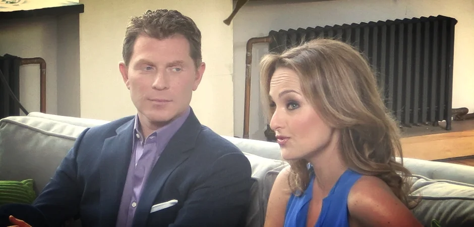 Bobby Flay and Giada De Laurentiis at Bennett Media Studio for their new show! 