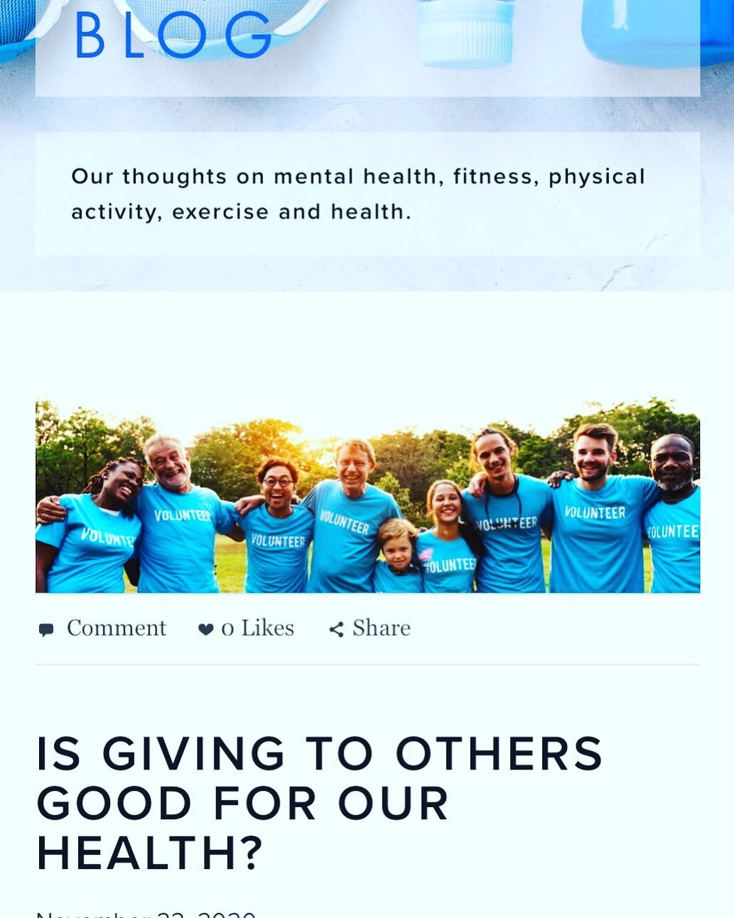 @fitpagey November blog is out - How giving to others is good for your health. 

What do you do to help others? Comment below!

#adlibtraining #mentalhealth #health 

https://www.ad-libtraining.com/ad-libblog/is-giving-to-others-good-for-our-health