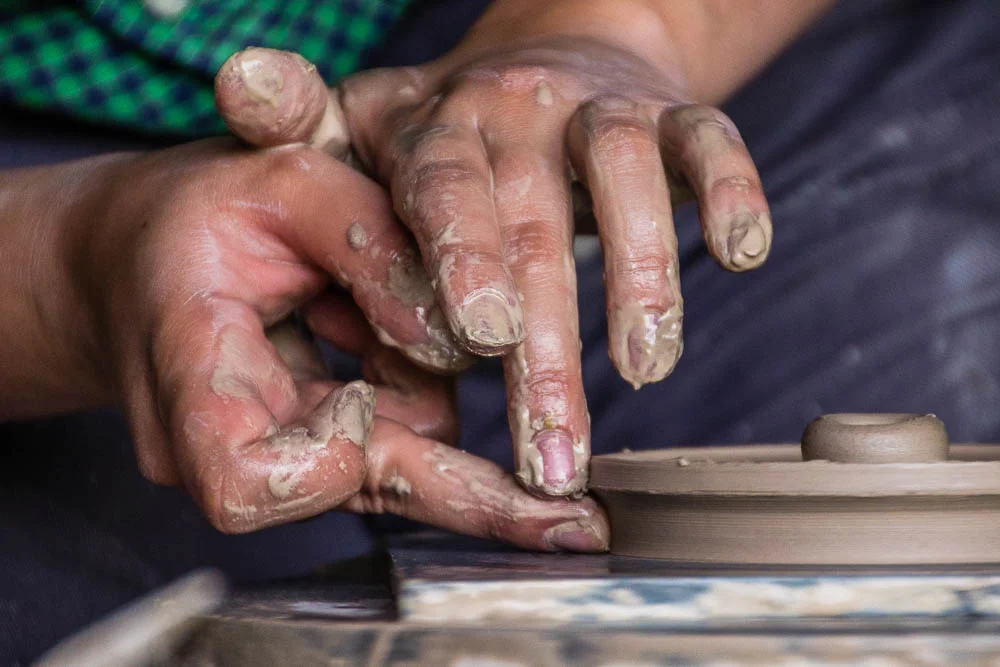 A potter doing her thing.