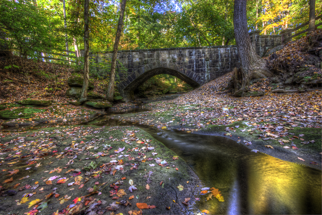 Olmsted Falls Bridge in Fall