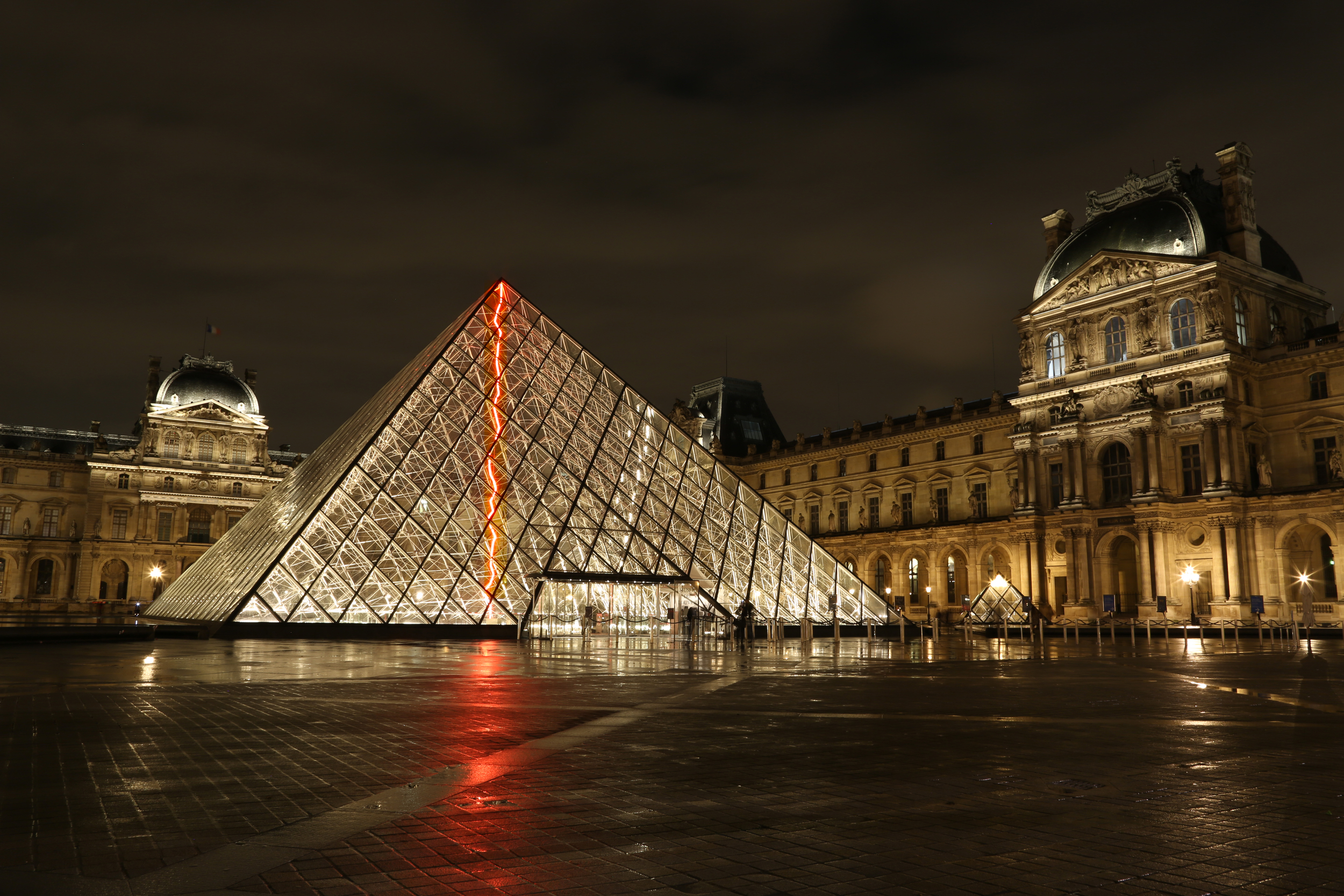 Louvre Museum and pyramid 