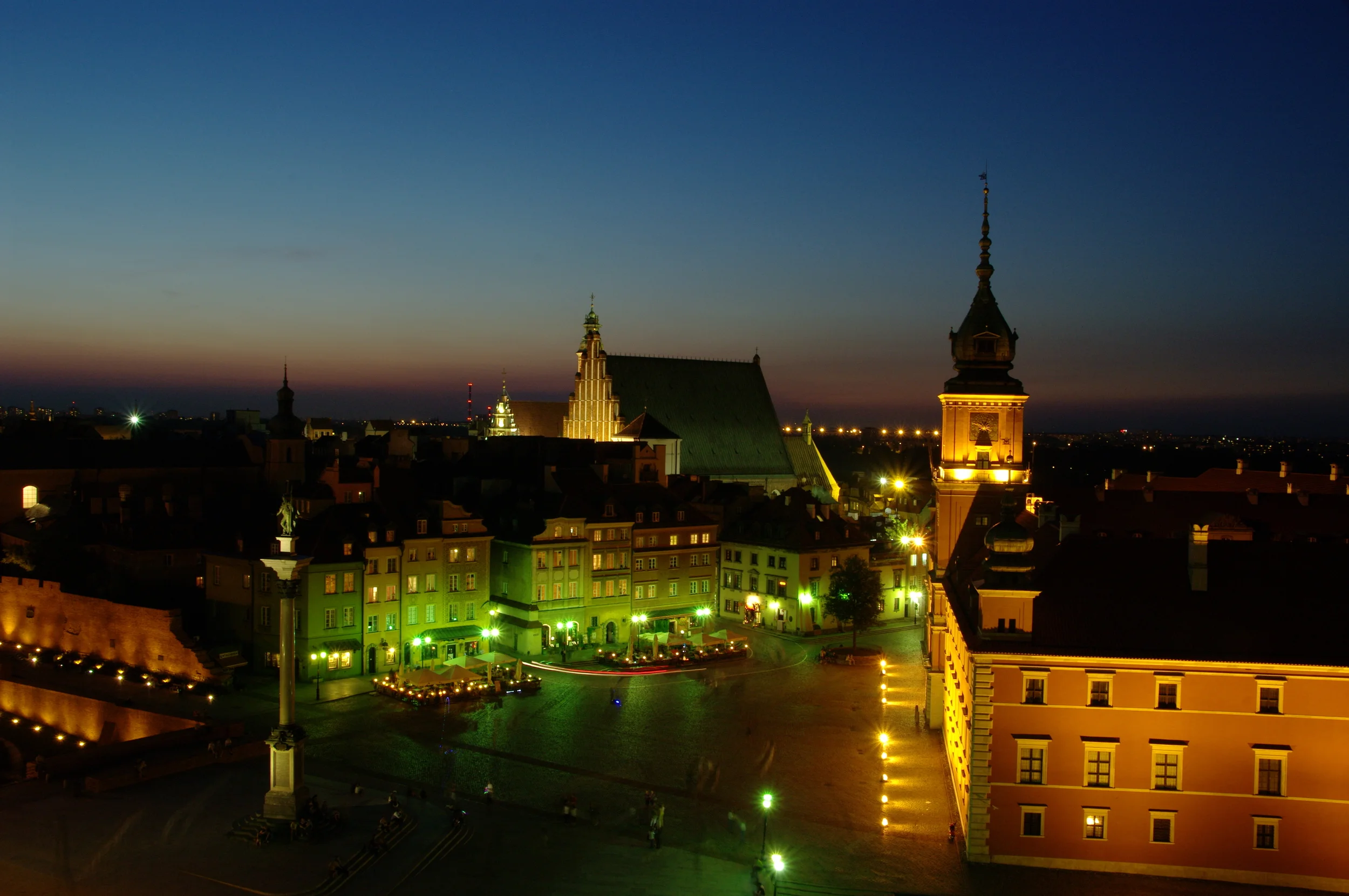 Castle Square Warsaw at Night 