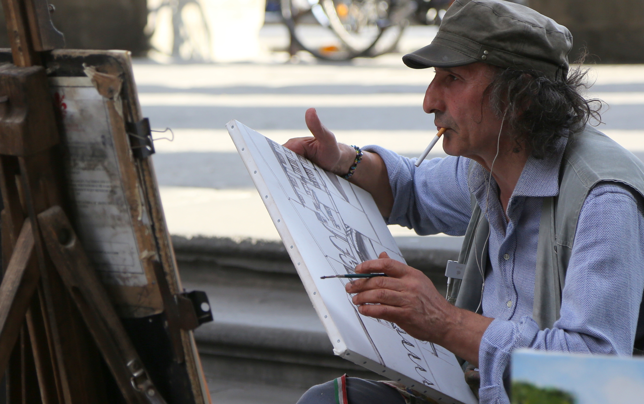 Street artist, Florence 