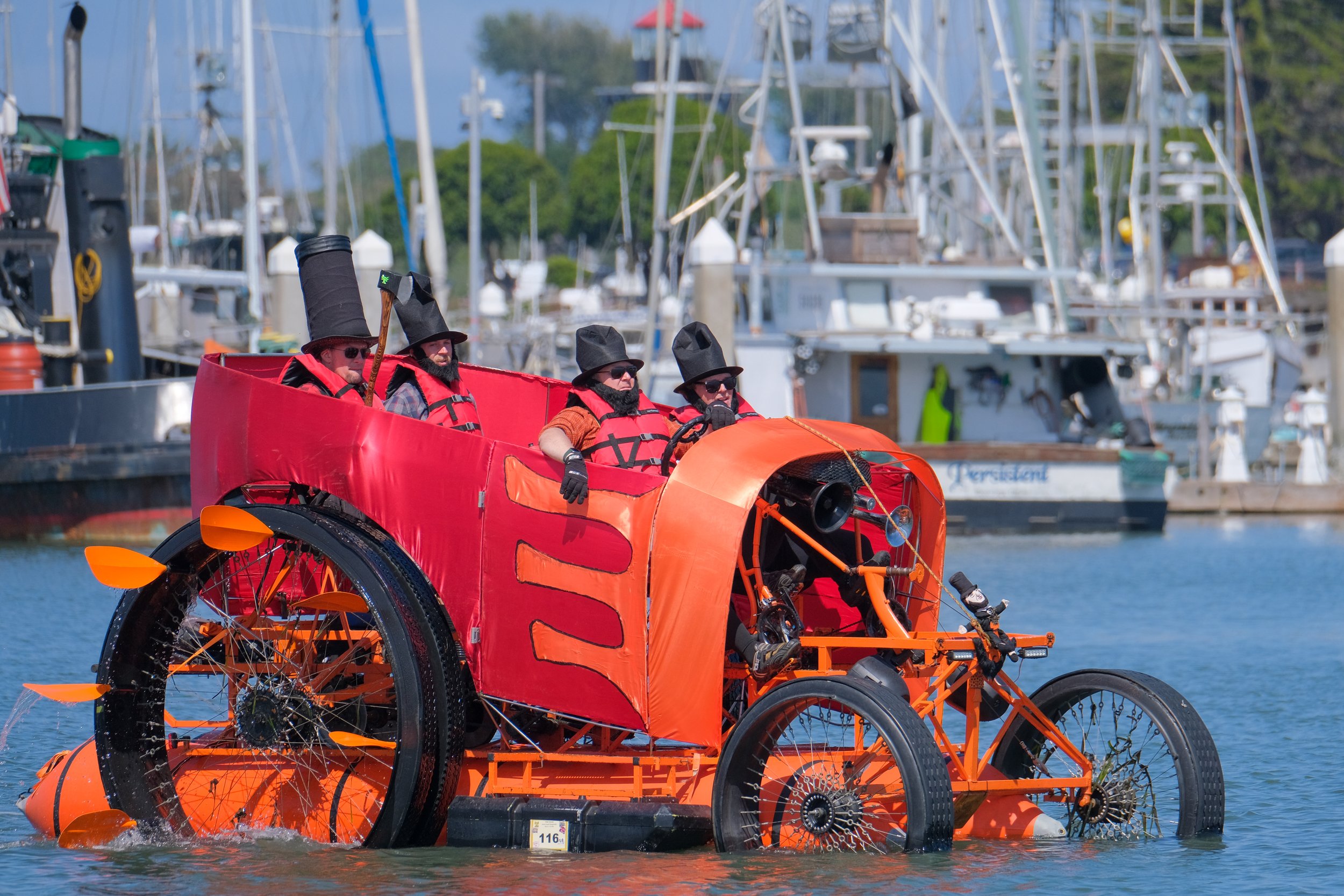 Hot Rod Lincoln Loggers cruise through Humboldt Bay, Sunday.jpg