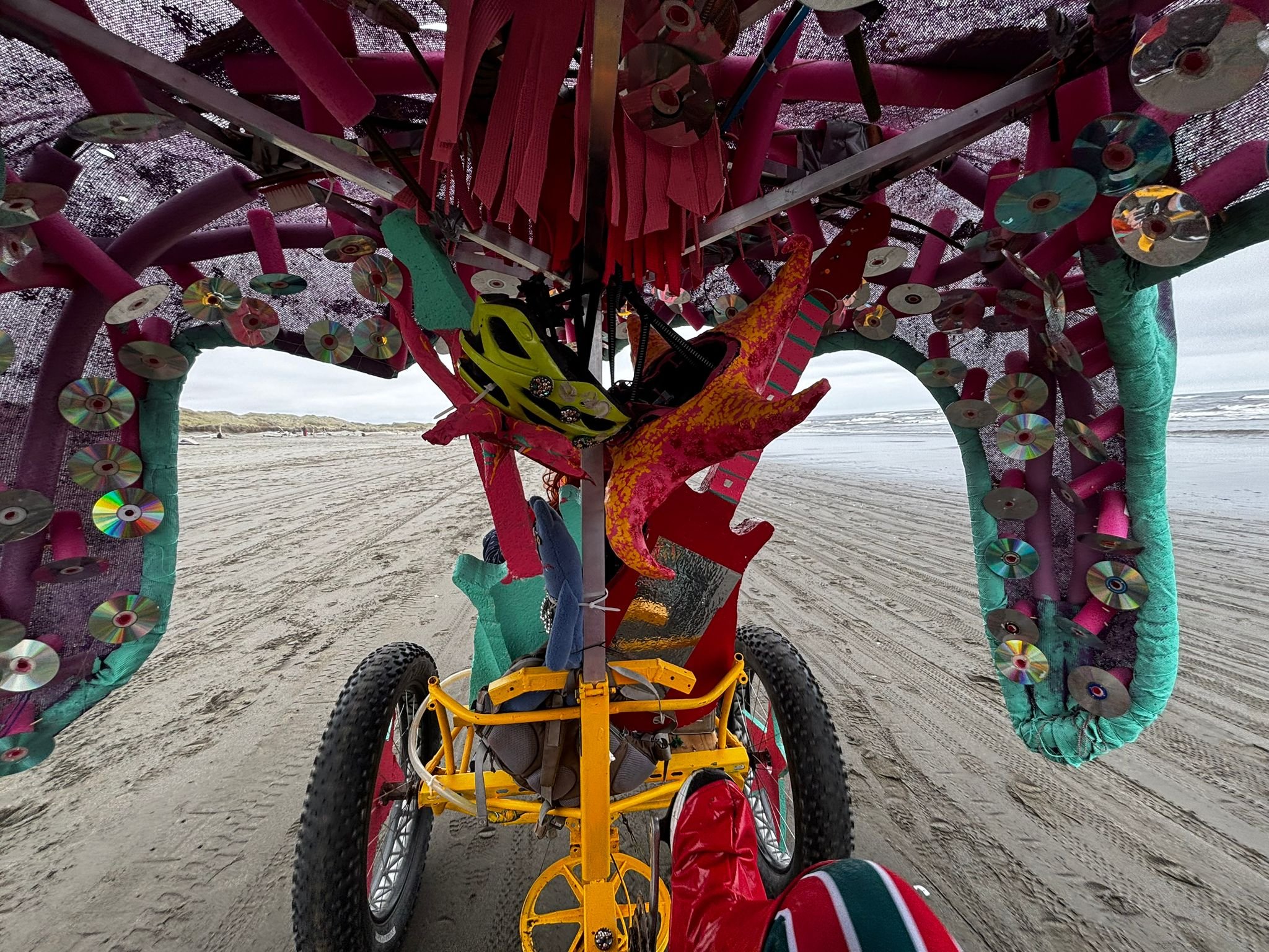 Inside "Ziggy Starfish" #139 on the sand (Sarah Bstar)