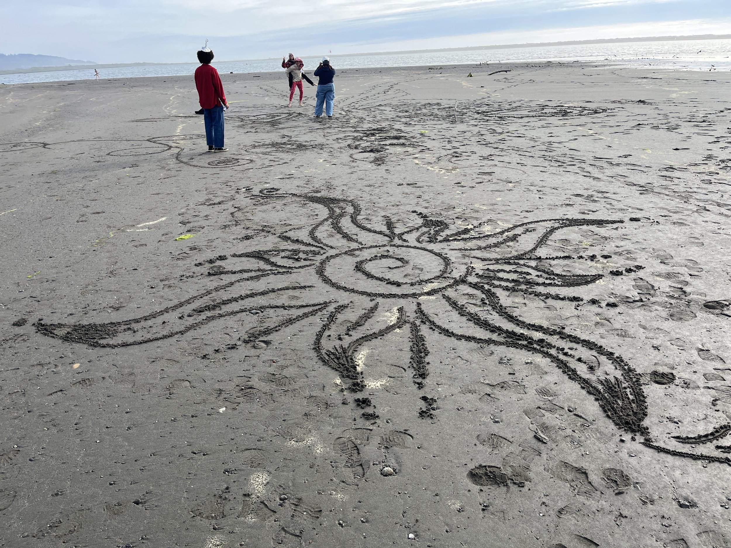 Beautiful patterns drawn in the sand at Crab Park (Kyra Kranyak-Schwartz)