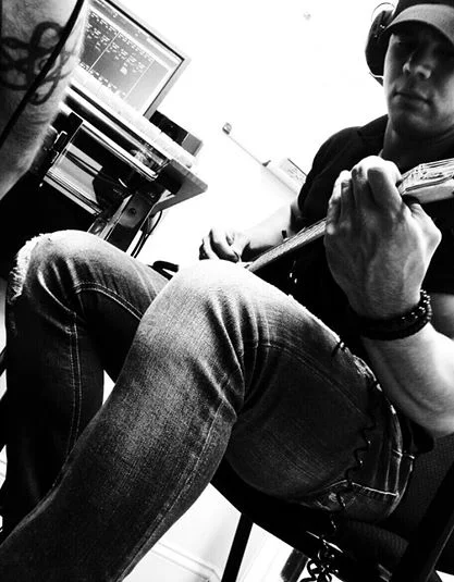 Recording with Pablo Cobo ( The Rockadictos)