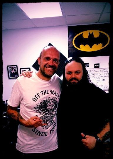 Tracking vocals with "Italian Recording Artist" Max Pezzali.