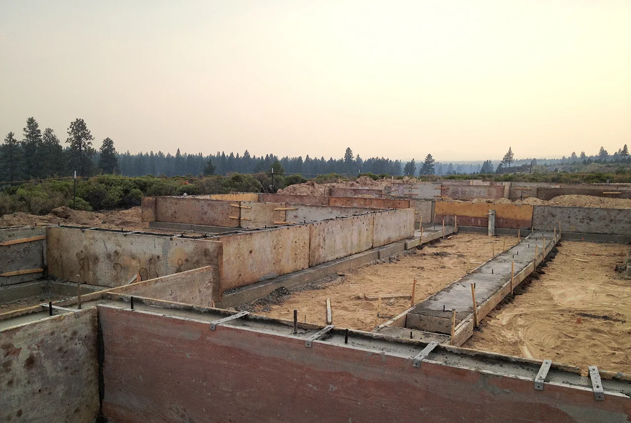 Stem Wall Formwork Ready to be Stripped