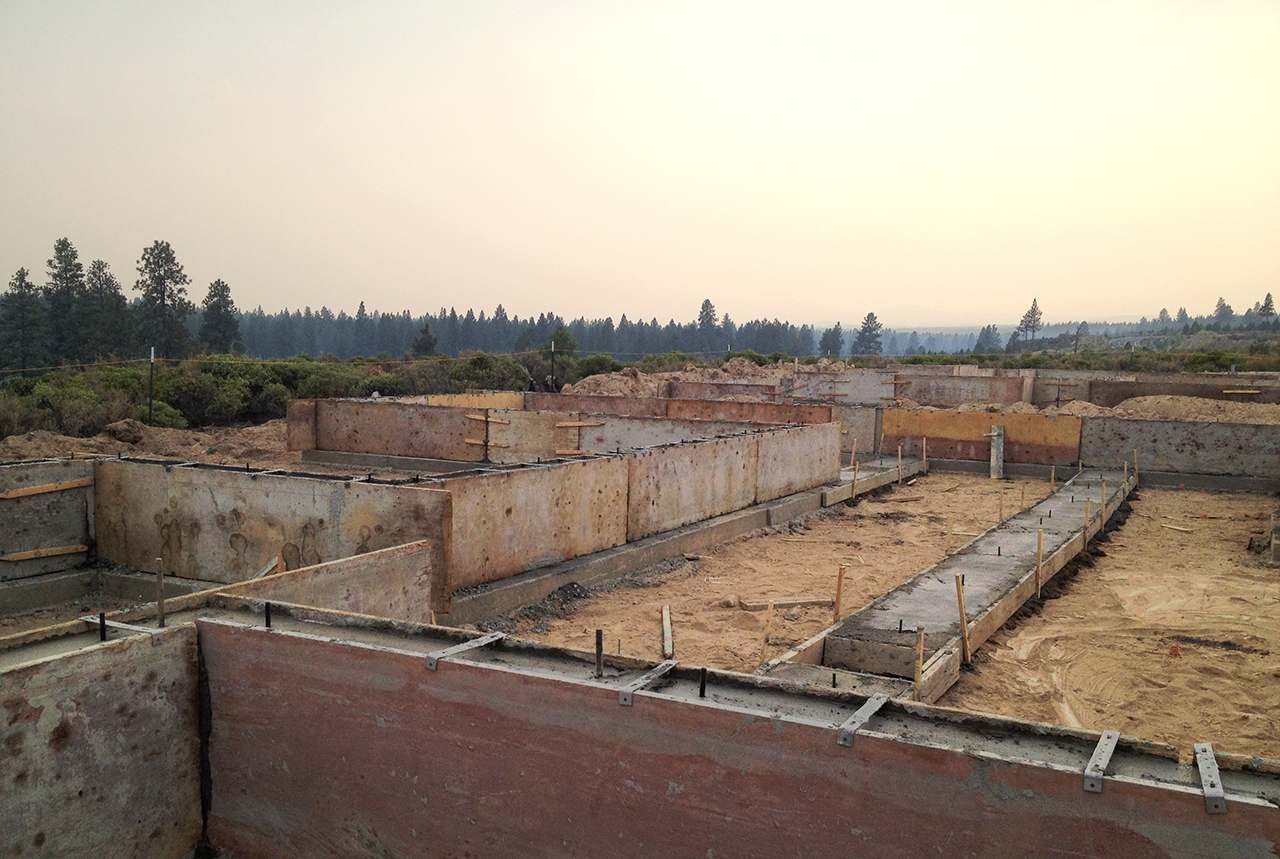 Stem Wall Formwork Ready to be Stripped