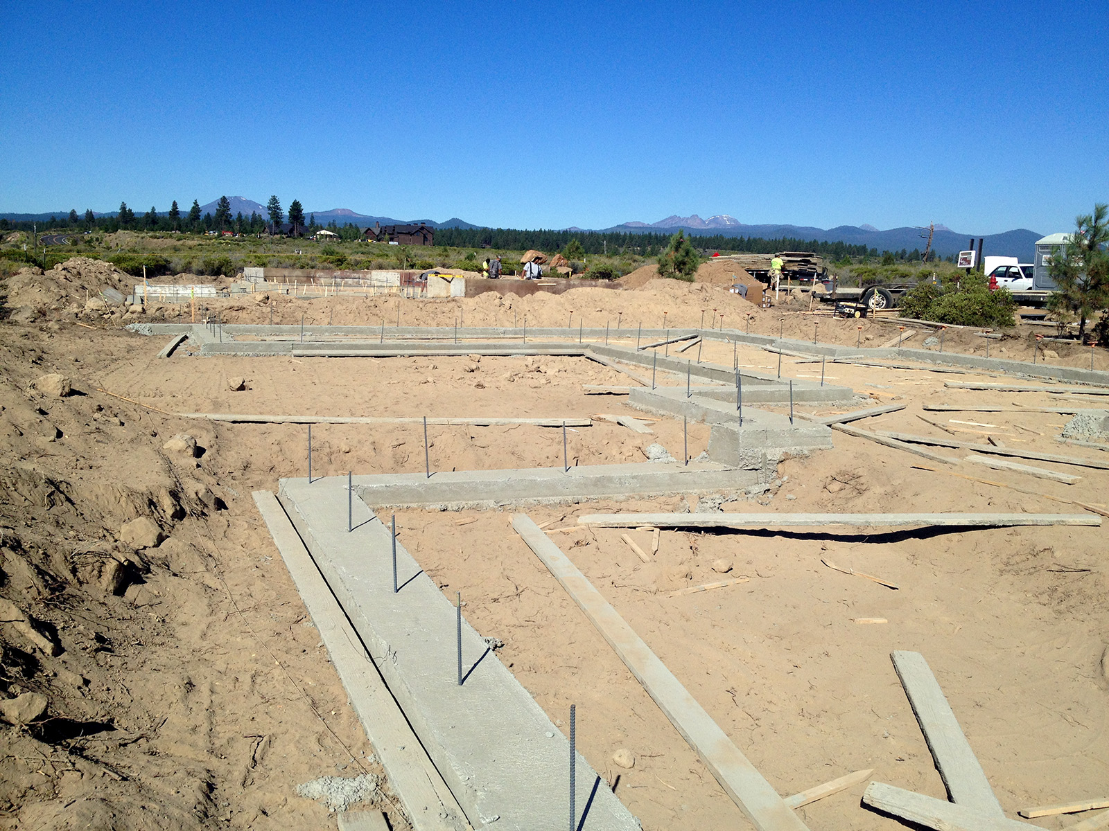 Spread Footings in Place . . . and Great Mountain Views!