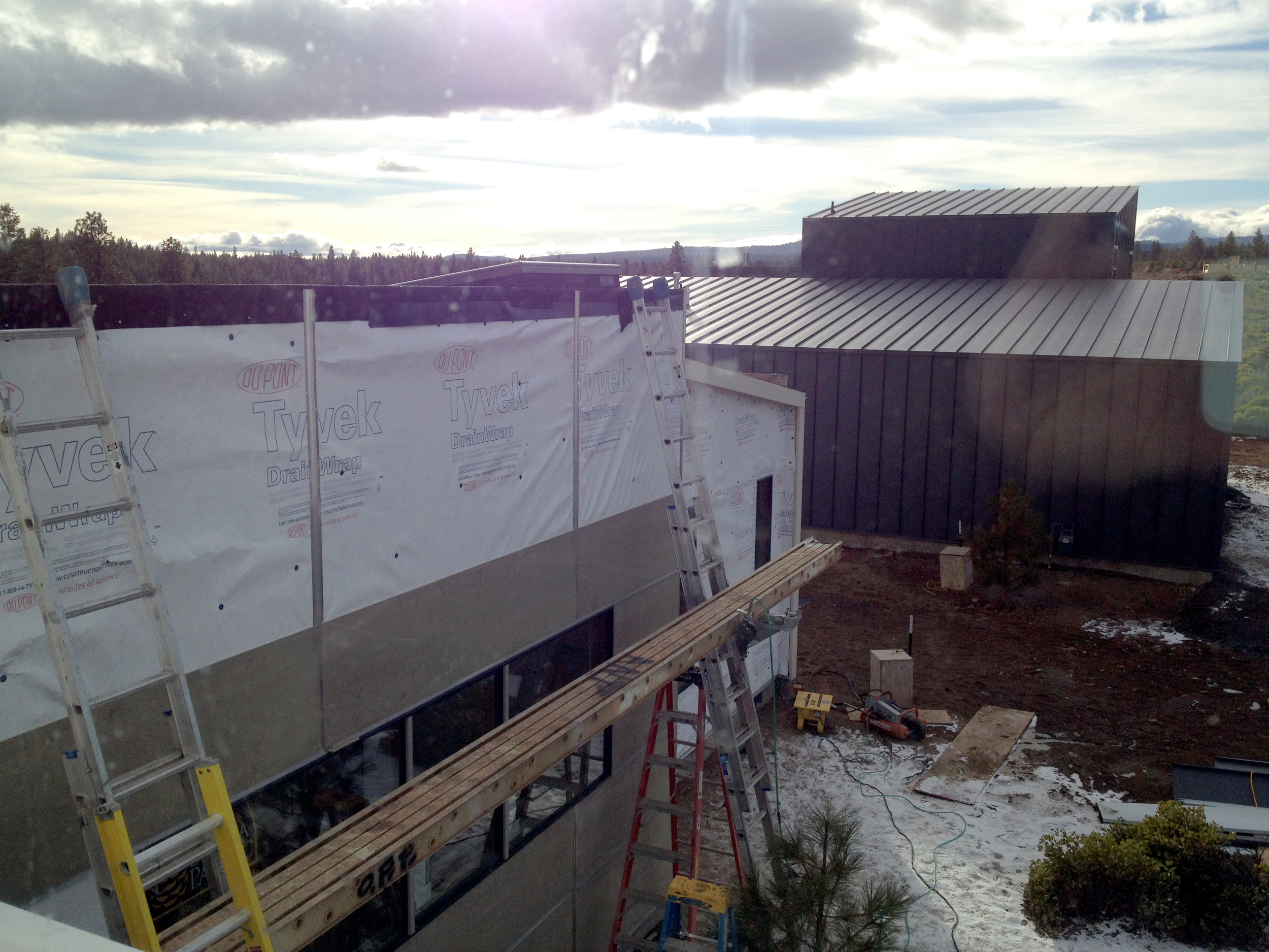 Fiber cement install in-progress