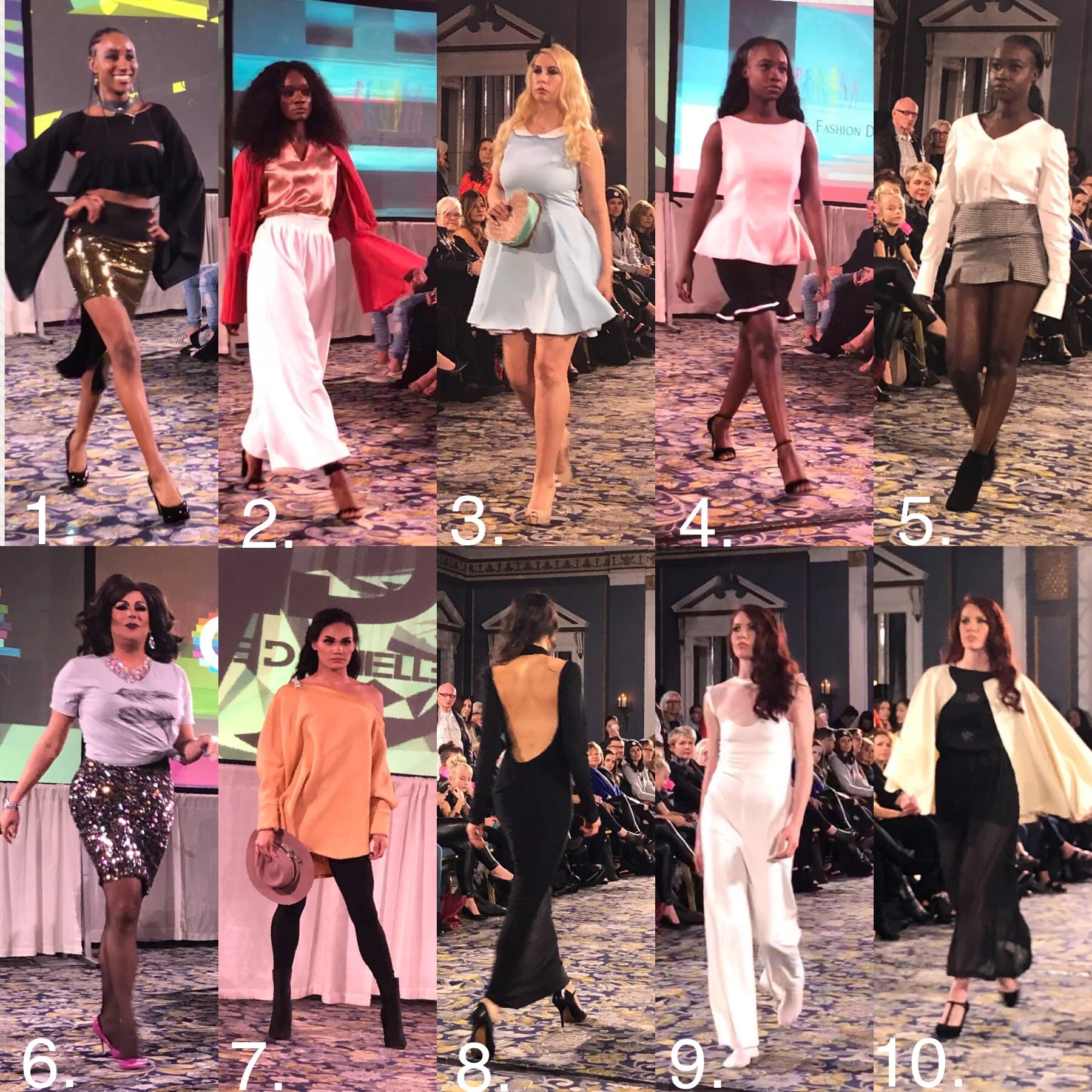1. Melissa Squire 2. Academy of Fashion Design 3. Academy of Fashion Design 4. Academy of Fashion Design 5. Academy of Fashion Design 6. OUTSaskatoon 7. Cassie Danielle Designs 8. Emily Ann's Designs 9. Emily Ann's Designs 10. SS River Designs