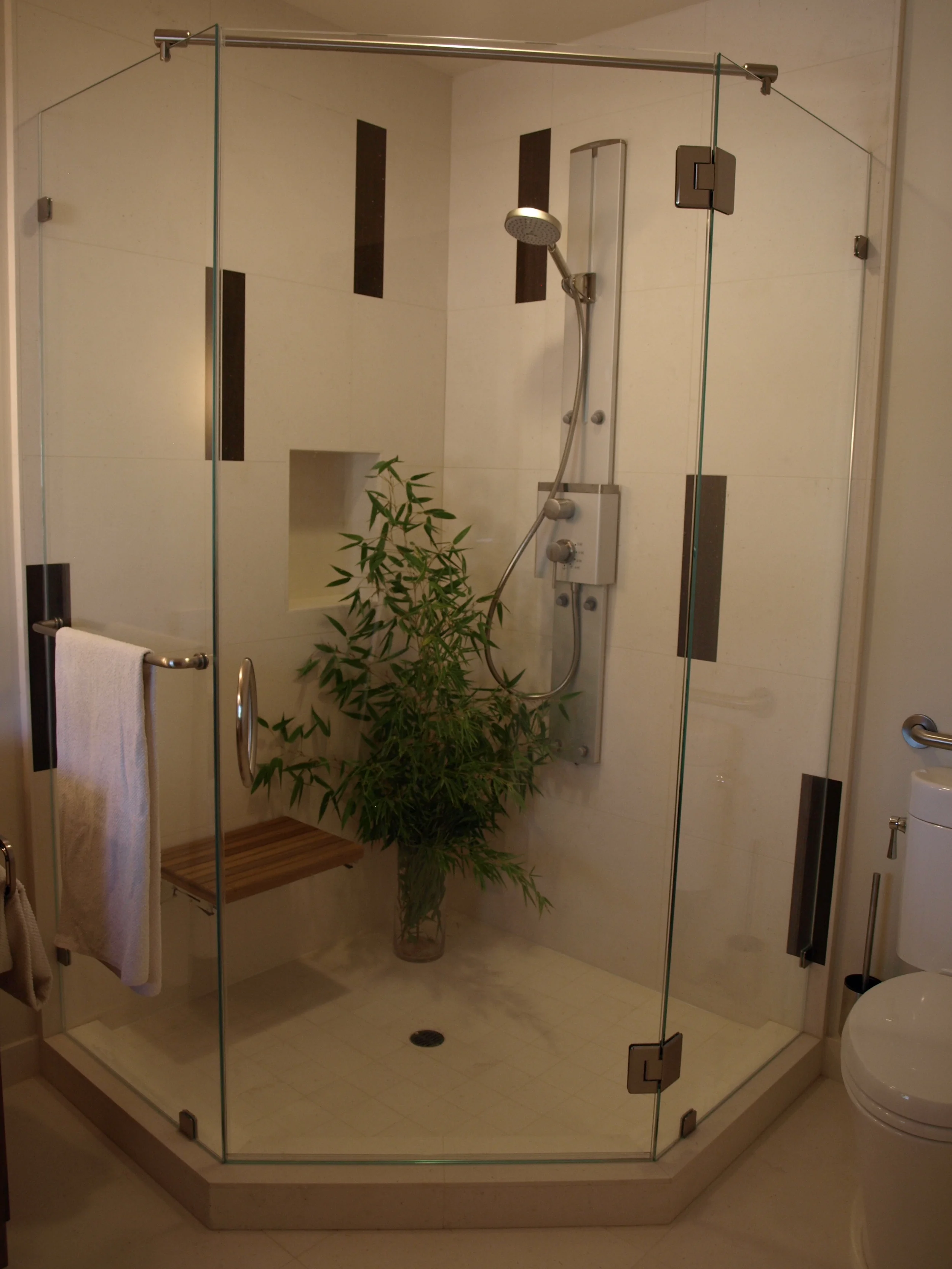 Shower in the guest bathroom