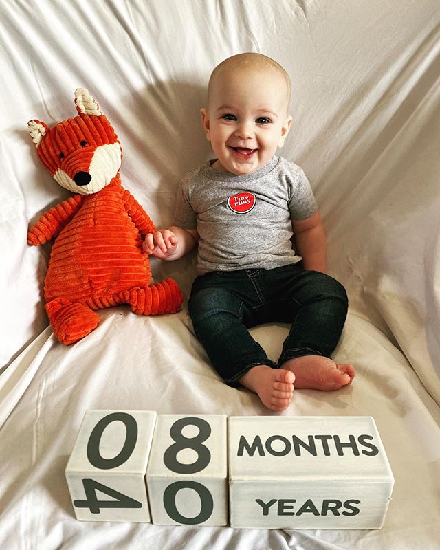 And just like that this little half pint is 8 months!
