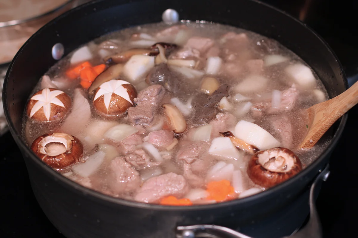 japanese pork soupt-square in the kitchen