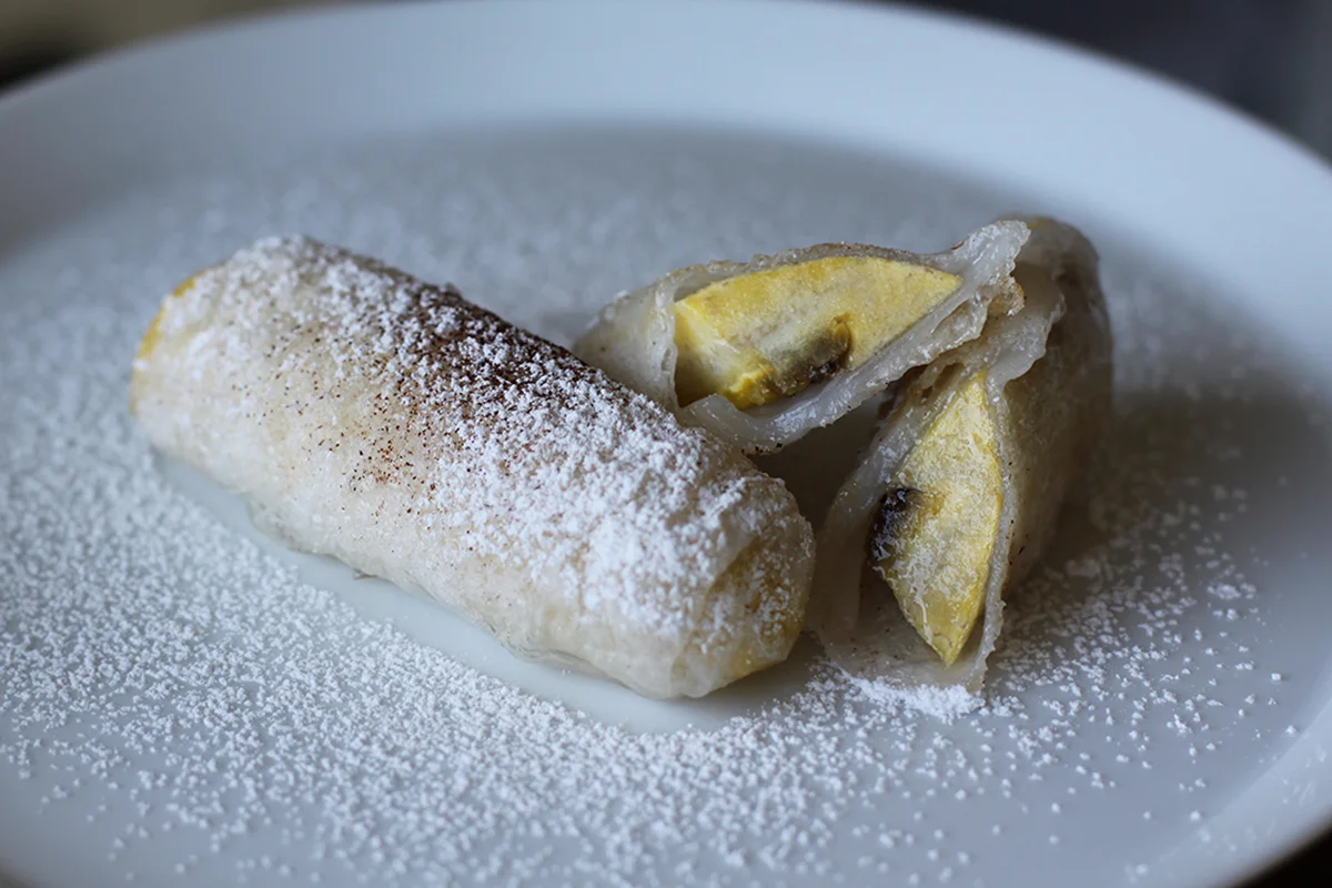 fried plantain rollstsquare in the kitchen